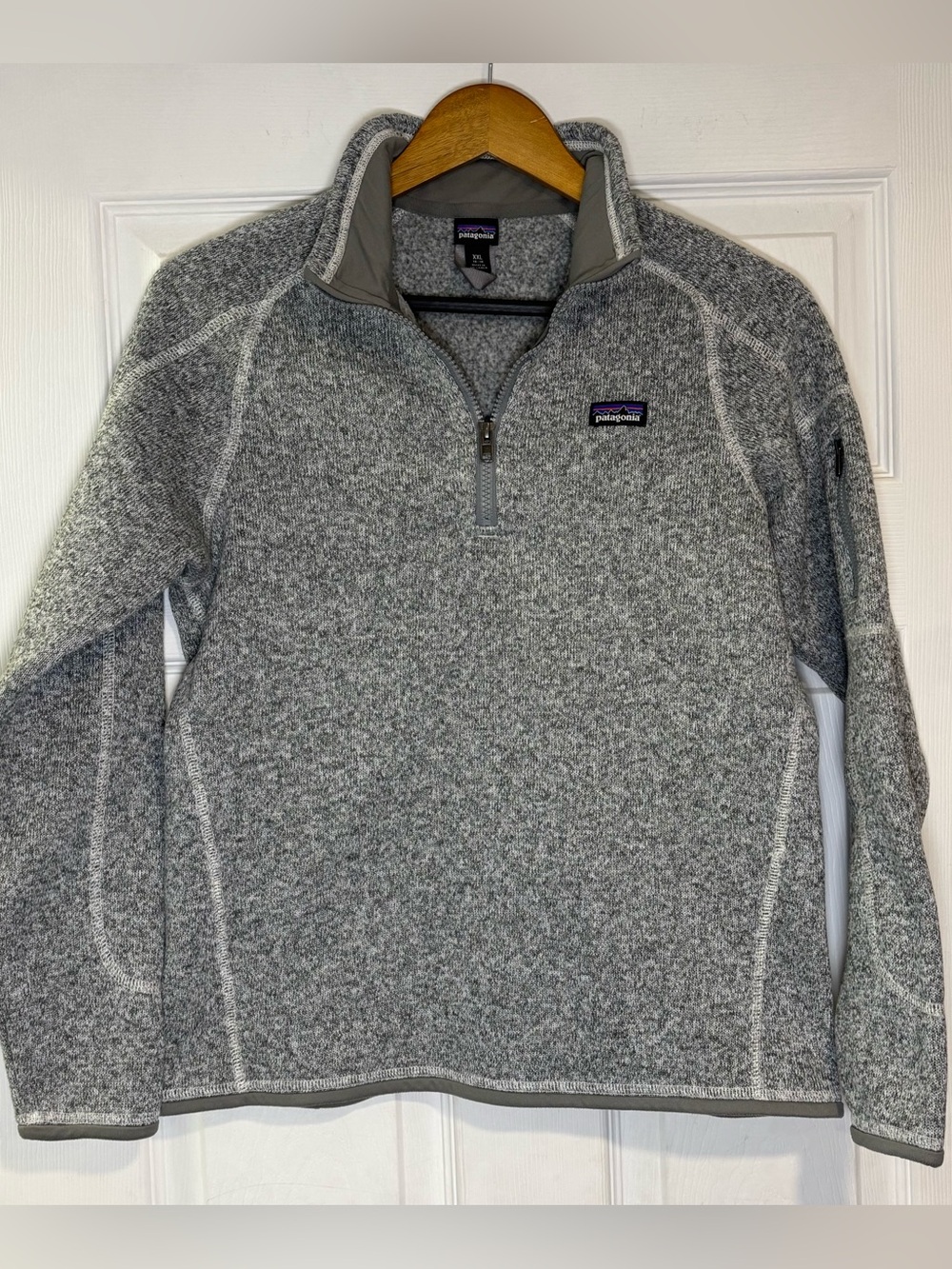 Youth Unisex Patagonia Gray Quater-Zip Fleece Pullover Size XXL